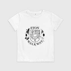 Футболка хлопковая детская Путешествия Итон, цвет: белый
