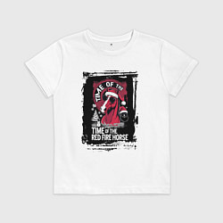 Детская футболка Красный огненный конь