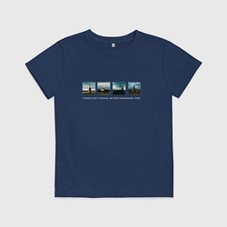 Футболка хлопковая детская Depeche Mode - A Broken Frame Collage, цвет: тёмно-синий