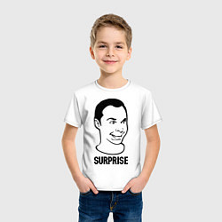 Футболка хлопковая детская Sheldon surprise, цвет: белый — фото 2