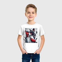 Футболка хлопковая детская Рэпер Корниш-рекс - музыкальная фантазия, цвет: белый — фото 2