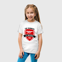 Футболка хлопковая детская FC Arsenal: The Gunners, цвет: белый — фото 2