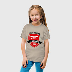 Футболка хлопковая детская FC Arsenal: The Gunners, цвет: миндальный — фото 2