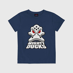 Футболка хлопковая детская HC Anaheim Ducks, цвет: тёмно-синий