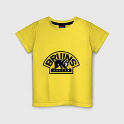 Футболка хлопковая детская HC Boston Bruins Label, цвет: желтый