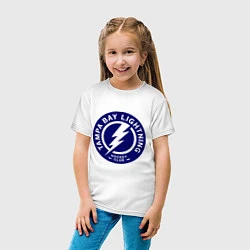 Футболка хлопковая детская HC Tampa Bay Lightning, цвет: белый — фото 2