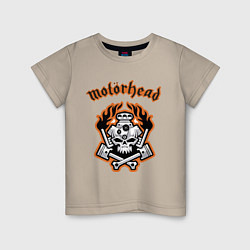 Футболка хлопковая детская Motorhead, цвет: миндальный