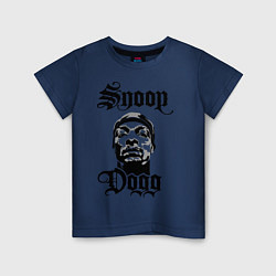 Футболка хлопковая детская Snoop Dogg Face, цвет: тёмно-синий