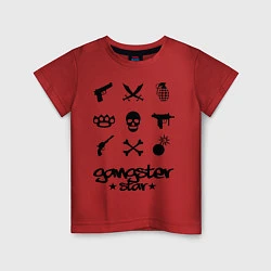 Футболка хлопковая детская Gangster Star, цвет: красный