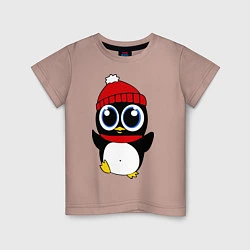Детская футболка Удивленный пингвинчик