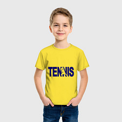 Футболка хлопковая детская Tennis, цвет: желтый — фото 2