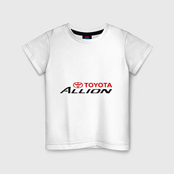 Футболка хлопковая детская Toyota Allion, цвет: белый