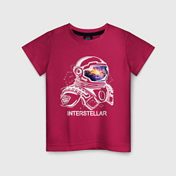 Футболка хлопковая детская Interstellar Spaceman, цвет: маджента