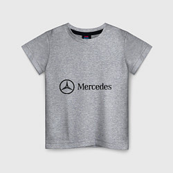 Футболка хлопковая детская Mercedes Logo, цвет: меланж
