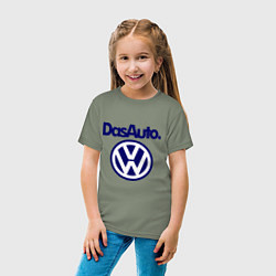 Футболка хлопковая детская Volkswagen Das Auto, цвет: авокадо — фото 2