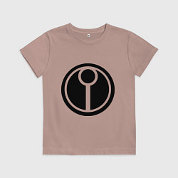 Футболка хлопковая детская Герб Тау, цвет: пыльно-розовый