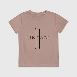 Футболка хлопковая детская Lineage logo, цвет: пыльно-розовый
