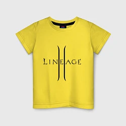 Футболка хлопковая детская Lineage logo, цвет: желтый