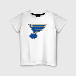 Футболка хлопковая детская St Louis Blues, цвет: белый