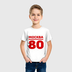 Футболка хлопковая детская Москва 80, цвет: белый — фото 2