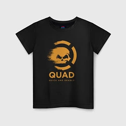 Футболка хлопковая детская QuaD: Quick and Deadly, цвет: черный