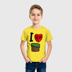 Футболка хлопковая детская I love Dilleron, цвет: желтый — фото 2
