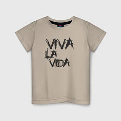 Футболка хлопковая детская Viva La Vida, цвет: миндальный