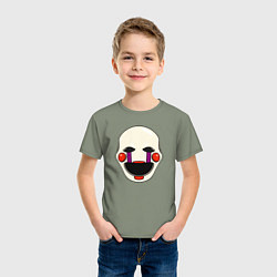 Футболка хлопковая детская Puppet FNAF Марионетка, цвет: авокадо — фото 2