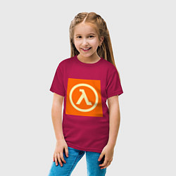 Футболка хлопковая детская Half-Life, цвет: маджента — фото 2