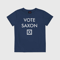 Футболка хлопковая детская Vote Saxon, цвет: тёмно-синий