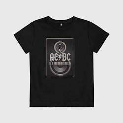Футболка хлопковая детская AC/DC: Let there be rock, цвет: черный