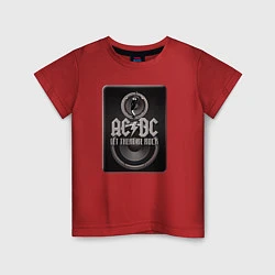 Футболка хлопковая детская AC/DC: Let there be rock, цвет: красный