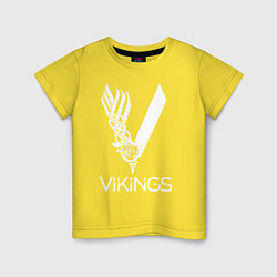 Футболка хлопковая детская Vikings, цвет: желтый