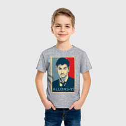 Футболка хлопковая детская Allons-y Poster, цвет: меланж — фото 2