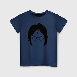 Футболка хлопковая детская John Lennon: Minimalism, цвет: тёмно-синий