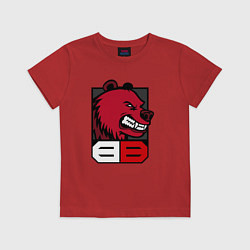 Футболка хлопковая детская Balkan Bears, цвет: красный