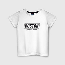 Футболка хлопковая детская Boston: Welcome Home, цвет: белый