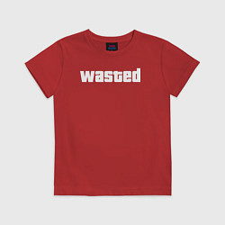 Футболка хлопковая детская Wasted, цвет: красный
