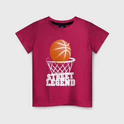 Футболка хлопковая детская Баскетбол, цвет: маджента
