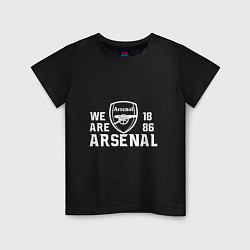 Футболка хлопковая детская We are Arsenal 1886, цвет: черный