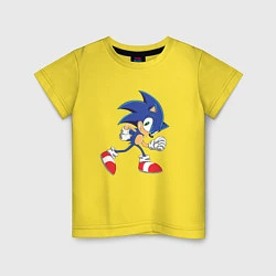 Футболка хлопковая детская Sonic the Hedgehog, цвет: желтый