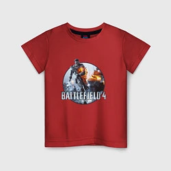 Футболка хлопковая детская Battlefield 4, цвет: красный