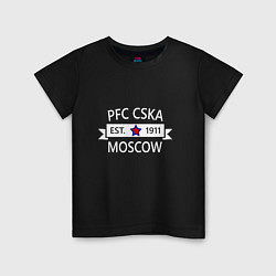 Футболка хлопковая детская PFC CSKA Moscow, цвет: черный