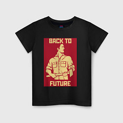 Футболка хлопковая детская BACK TO FUTURE, цвет: черный