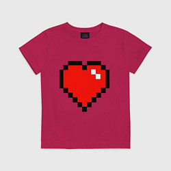 Футболка хлопковая детская Minecraft Lover, цвет: маджента
