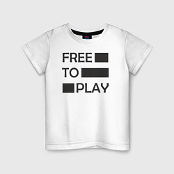 Детская футболка Free to play