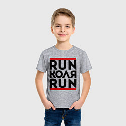 Футболка хлопковая детская Коля, цвет: меланж — фото 2