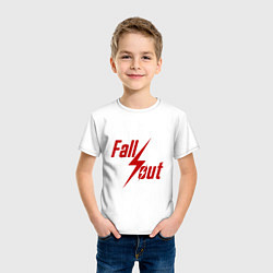 Футболка хлопковая детская Fallout Lightning, цвет: белый — фото 2