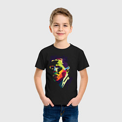 Футболка хлопковая детская Lionel Messi: fun-art, цвет: черный — фото 2