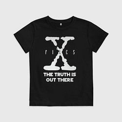 Футболка хлопковая детская X-Files: Truth is out there, цвет: черный